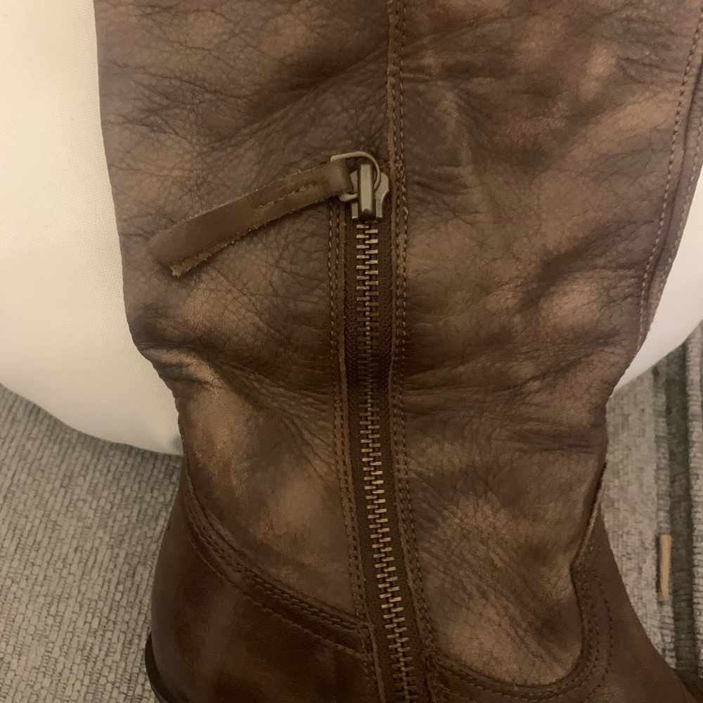 Ariat women’s leather western boots  side zipper side fringe size 8.5B - Picture 5 of 6